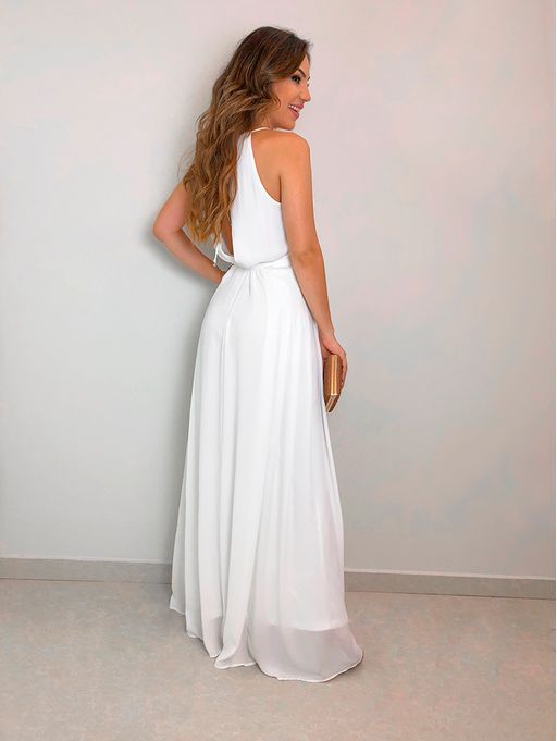 vestido cor off white