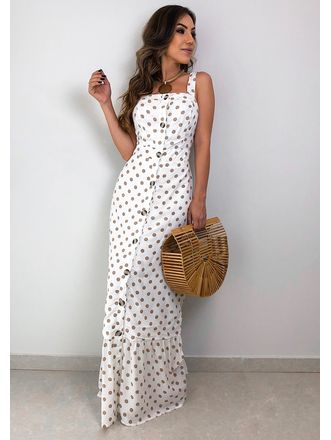 vestido de viscose branco