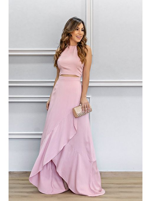 vestido viscose liso