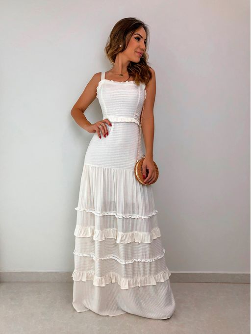 modelos de vestidos longos de viscose