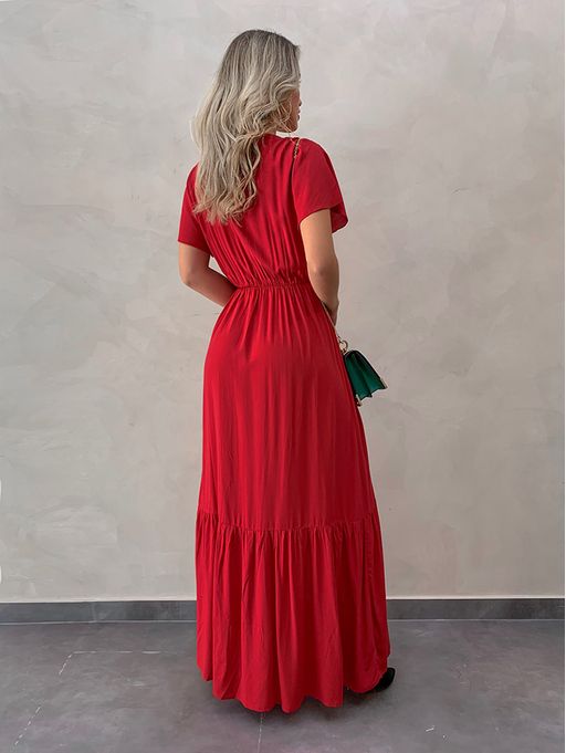 comprar vestido longo vermelho