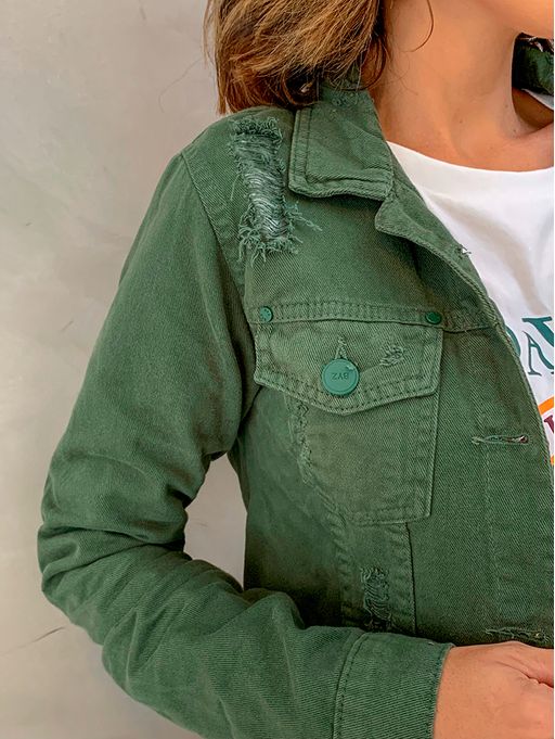 jaqueta feminina verde musgo