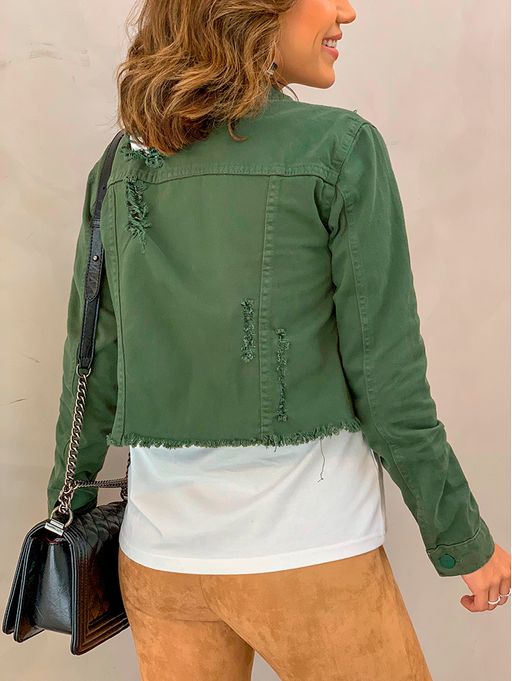 jaqueta verde feminina