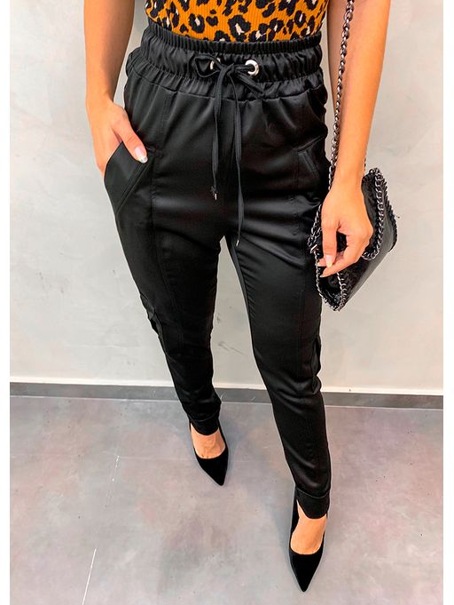 calça jogger cetim