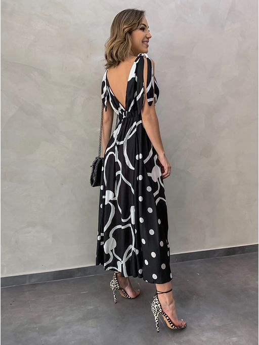 vestido maxi caju