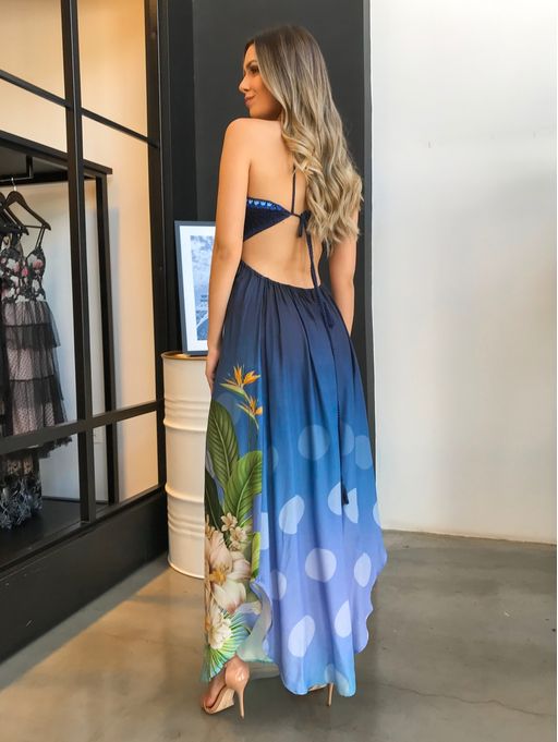 vestido top cropped