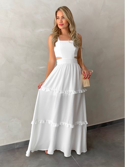 vestido de madrinha de casamento branco