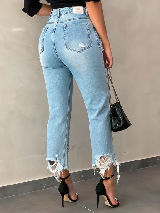 calça cropped jeans