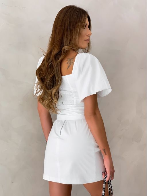 modelo de vestido tubinho branco