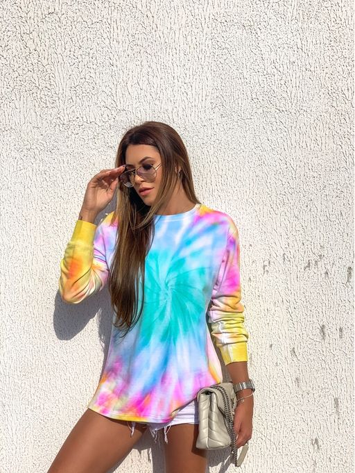 reinders moletom com capuz tie dye