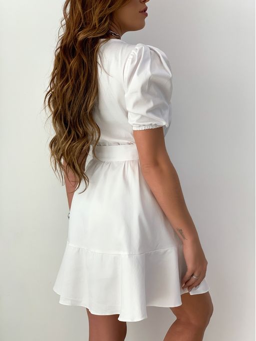 vestido em tricoline