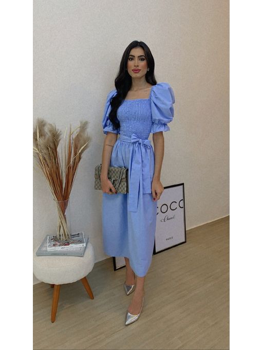 vestido em tricoline