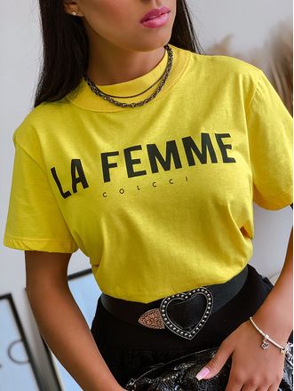 Camiseta-La-Femme-Amarelo-Colcci