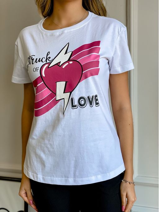 T-Shirt-Struck-Of-Love-Branca