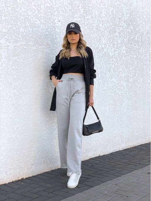 CONJUNTO ALUCCI MOLETOM CROPPED WIDE LEG – Estilo Muri