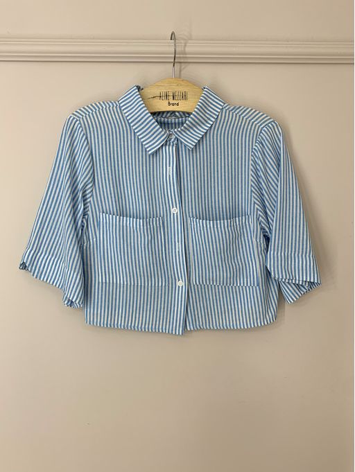 camisa cropped listrada